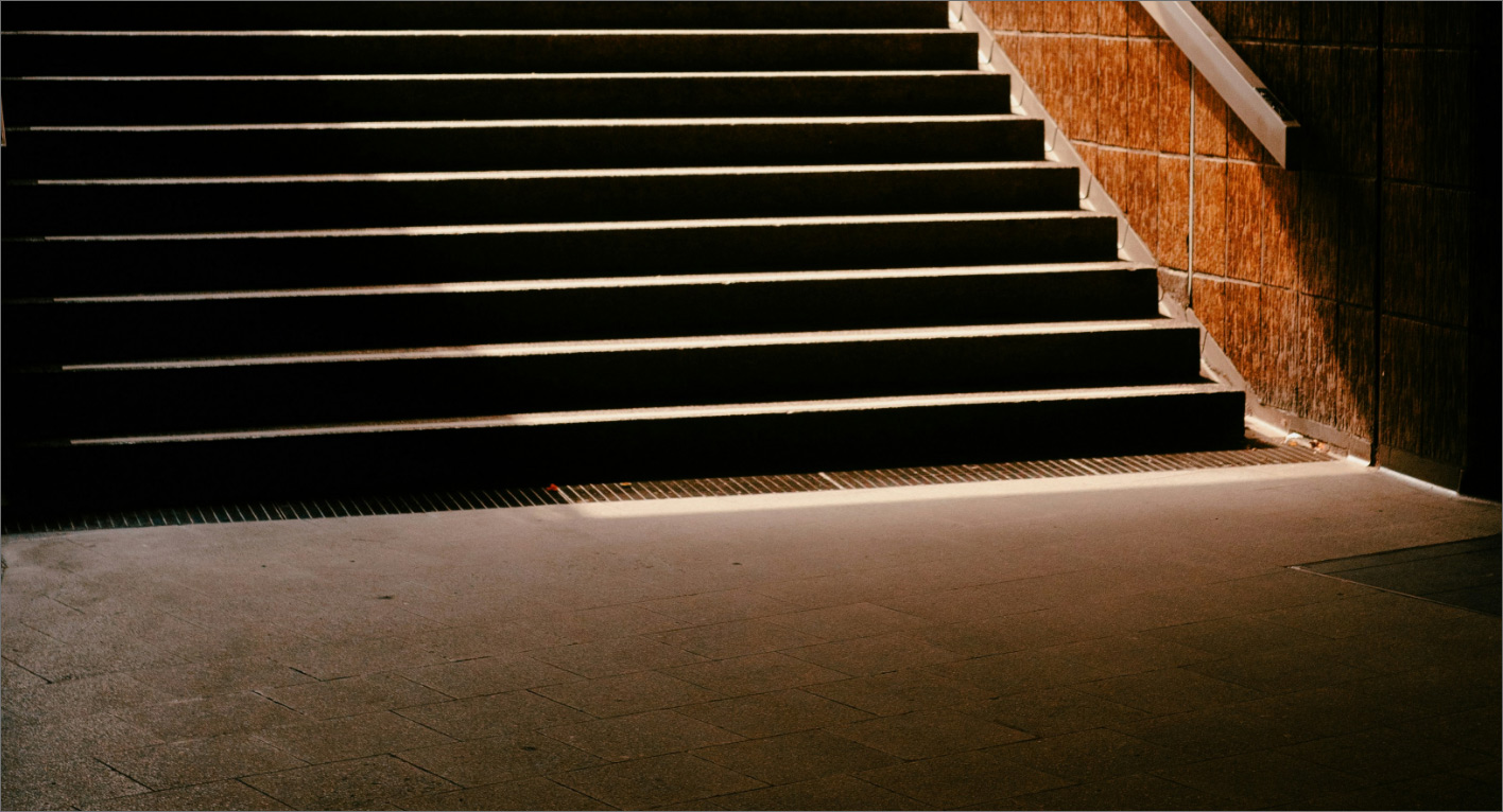 Artistic shot of some steps